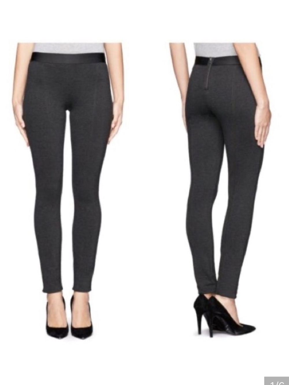 J. Crew dark Charcoal Heather gray Pixie Skinny Pants leggings 6